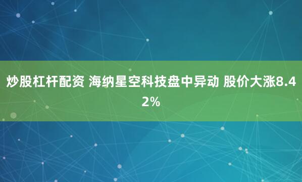 炒股杠杆配资 海纳星空科技盘中异动 股价大涨8.42%